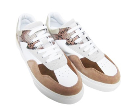 Cognac wit sneaker