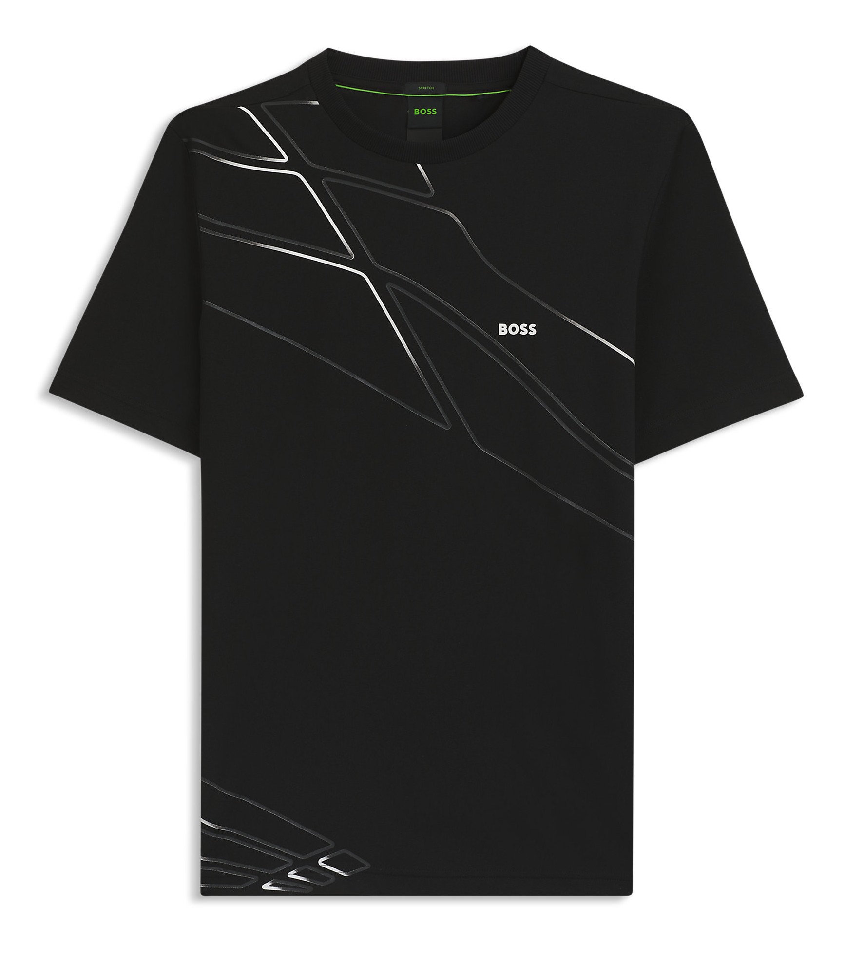 Zwart grafisch t-shirt BOSS