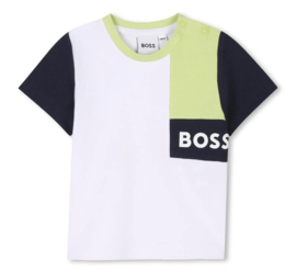 T-shirt met lime BOSS