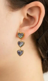 Oorbellen " 3 coeurs"