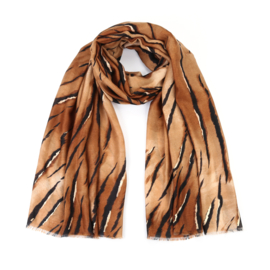 Sjaal "rayé marron"