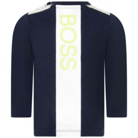 Blauw lime shirt BOSS