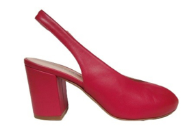 Rood leer peeptoe