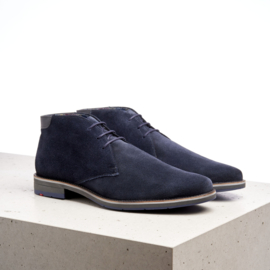 Blauw suède  veter boot Lloyd