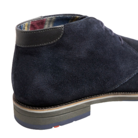 Blauw suède  veter boot Lloyd