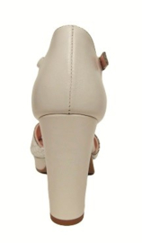 Beige hiel sandalet
