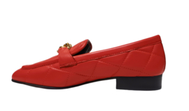 Rood doorgestikt loafer