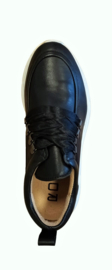 Zwart leren ril sneaker