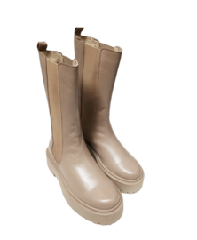 Beige leren chelsea