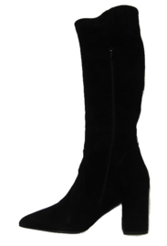 Zwart suede laars
