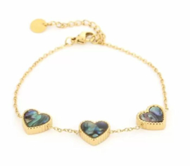 Armband " 3 coeurs"