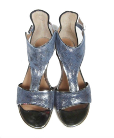 Bleu suede sandaal
