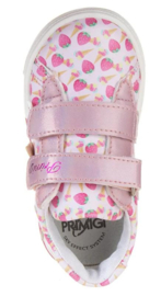Wit roze klittenband schoen