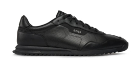 Zwart perfo sneaker BOSS