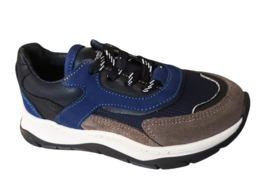 Leren sneaker met rits