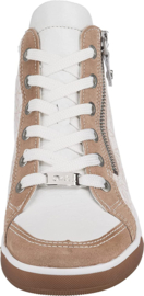 Wit camel high top sneaker