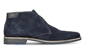 Blauw suède  veter boot Lloyd