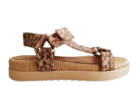 Raffia print sandaal