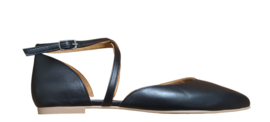 Zwart kruisband flats