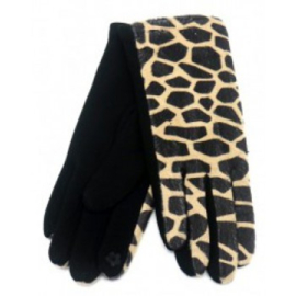 Zwart handschoen à la giraffe