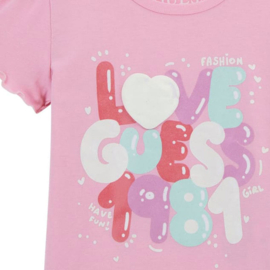 Roze letter shirt GUESS