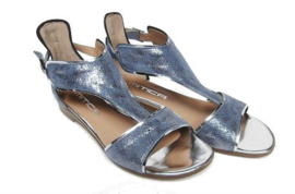 Bleu suede sandaal