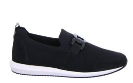 Zwart stretch instap sneaker