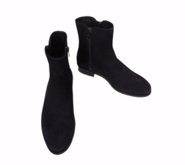 Blauw suède rits laarsje