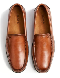 Cognac leren mocassin