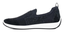 Zwart stretch instap sneaker
