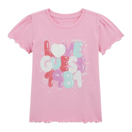 Roze letter shirt GUESS
