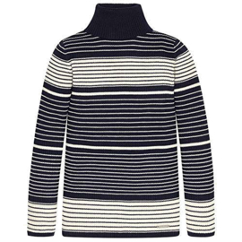 Gestreepte kol blauw ecru
