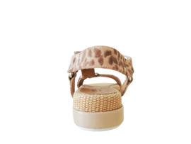 Raffia klitband sandaal