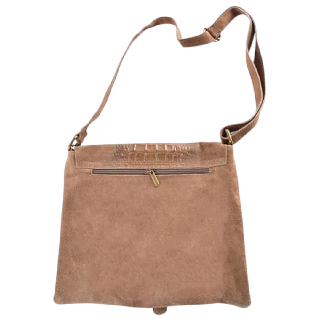 Taupe suède coco tas