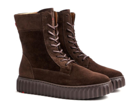 Bruin suéde veter boot