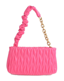 Fuchsia schouder tas