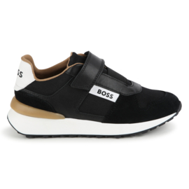 Zwart klitband sneaker BOSS