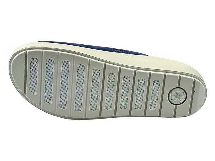 Blauw nabuck slipper