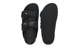 Zwart leren slipper BOSS