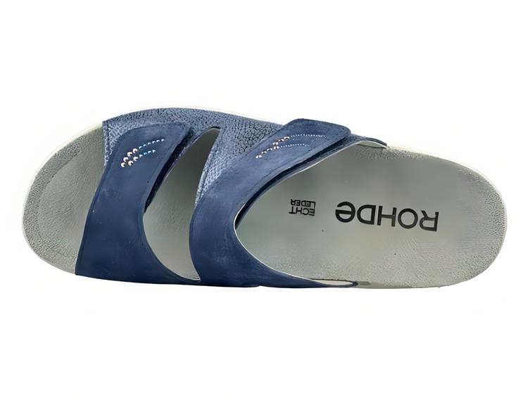 Blauw nabuck slipper