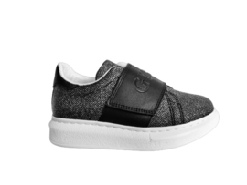 Zwart klitband sneaker