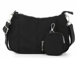 Zwarte tas "surpiqué"