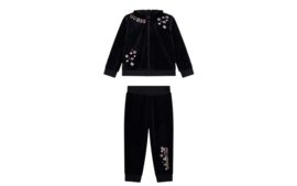 Zwart velour pak  GUESS