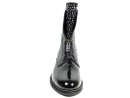 Zwart lak rits boot