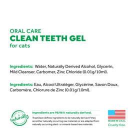 TropiClean - Fresh Breath - Clean Teeth Oral Care Gel voor katten - 59ml