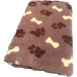 Vet bed - Taupe + Bruine pootjes Beige botjes anti-slip