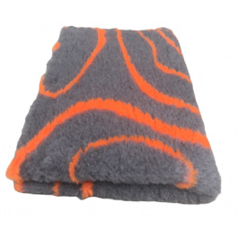 Vet Bed Waves Antraciet Oranje - Latex Anti Slip