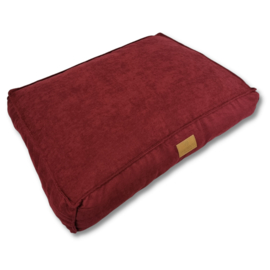 TOPMAST HONDENKUSSEN - VELOURS SOFT SERIE - BORDEAUX ROOD