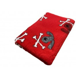 Vet Bed Dog Crossbones Rood anti-slip