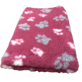 Vet Bed Cerise met Grijs Witte Pootjes Latex Anti Slip